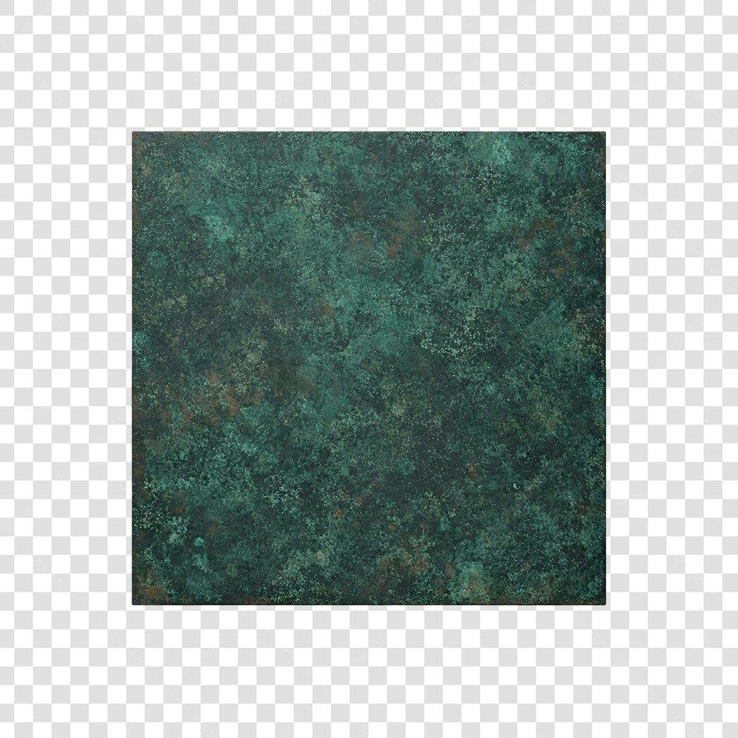 Elemento Decorativo Textura Cobre Oxidado Verde PNG Fundo Transparente