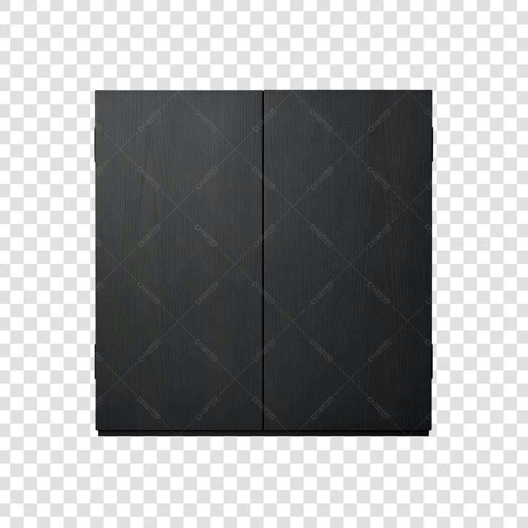 Foto Recortada Armário Preto Texturizado PNG Fundo Transparente