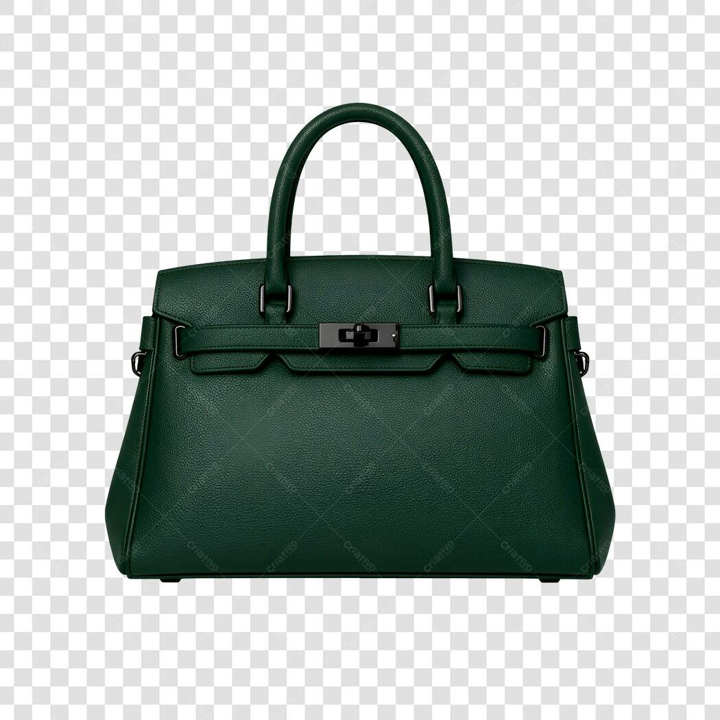 Foto Recortada Bolsa Feminina Verde Escuro PNG Fundo Transparente