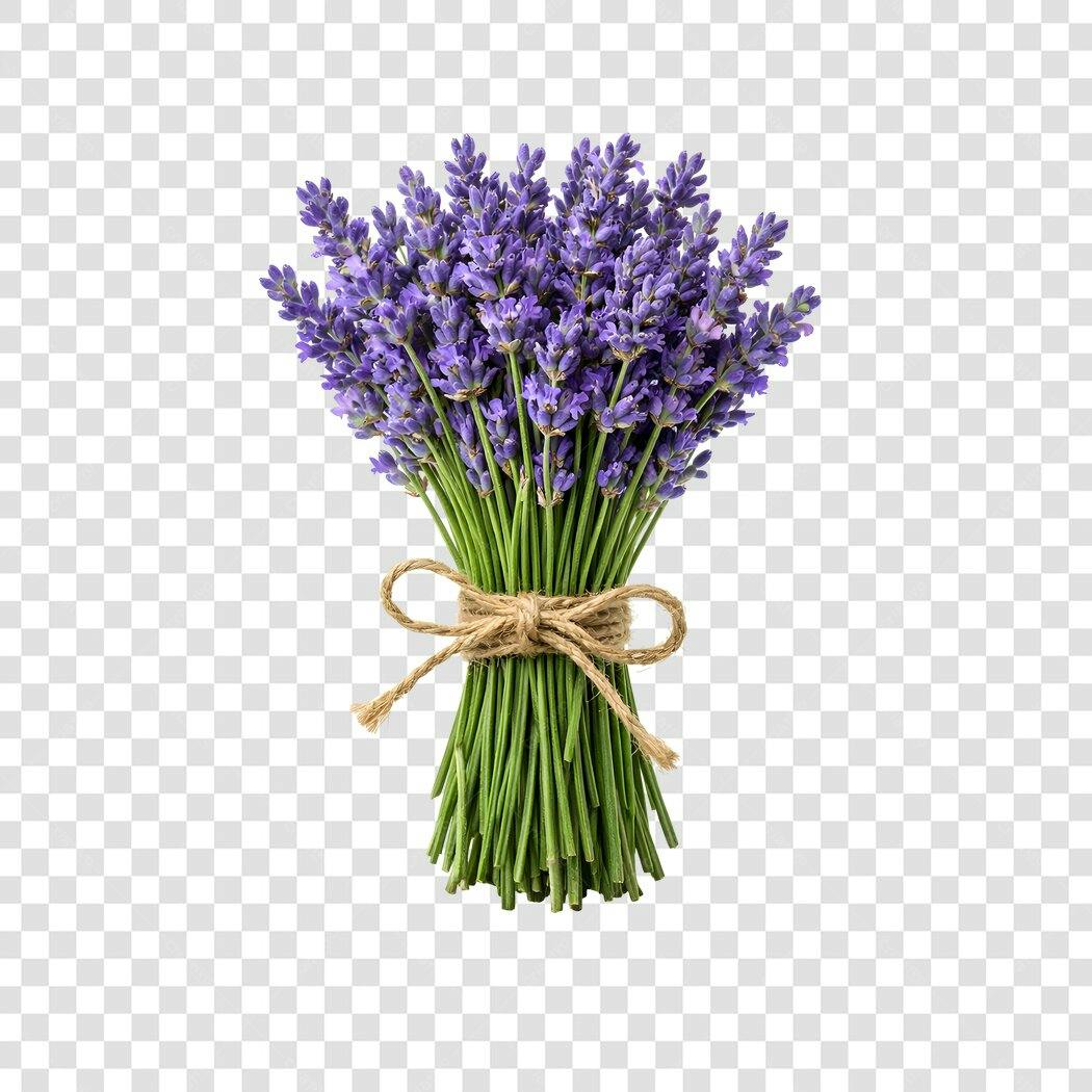 Foto Recortada Buquê Lavanda Roxo PNG Fundo Transparente