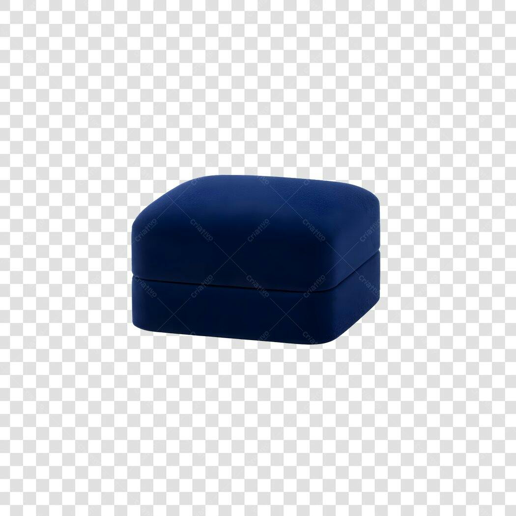 Foto Recortada Caixa de Joias Veludo Azul PNG Fundo Transparente