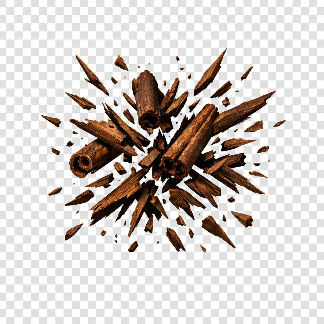 Foto Recortada Canela em Pau Quebrada PNG Fundo Transparente