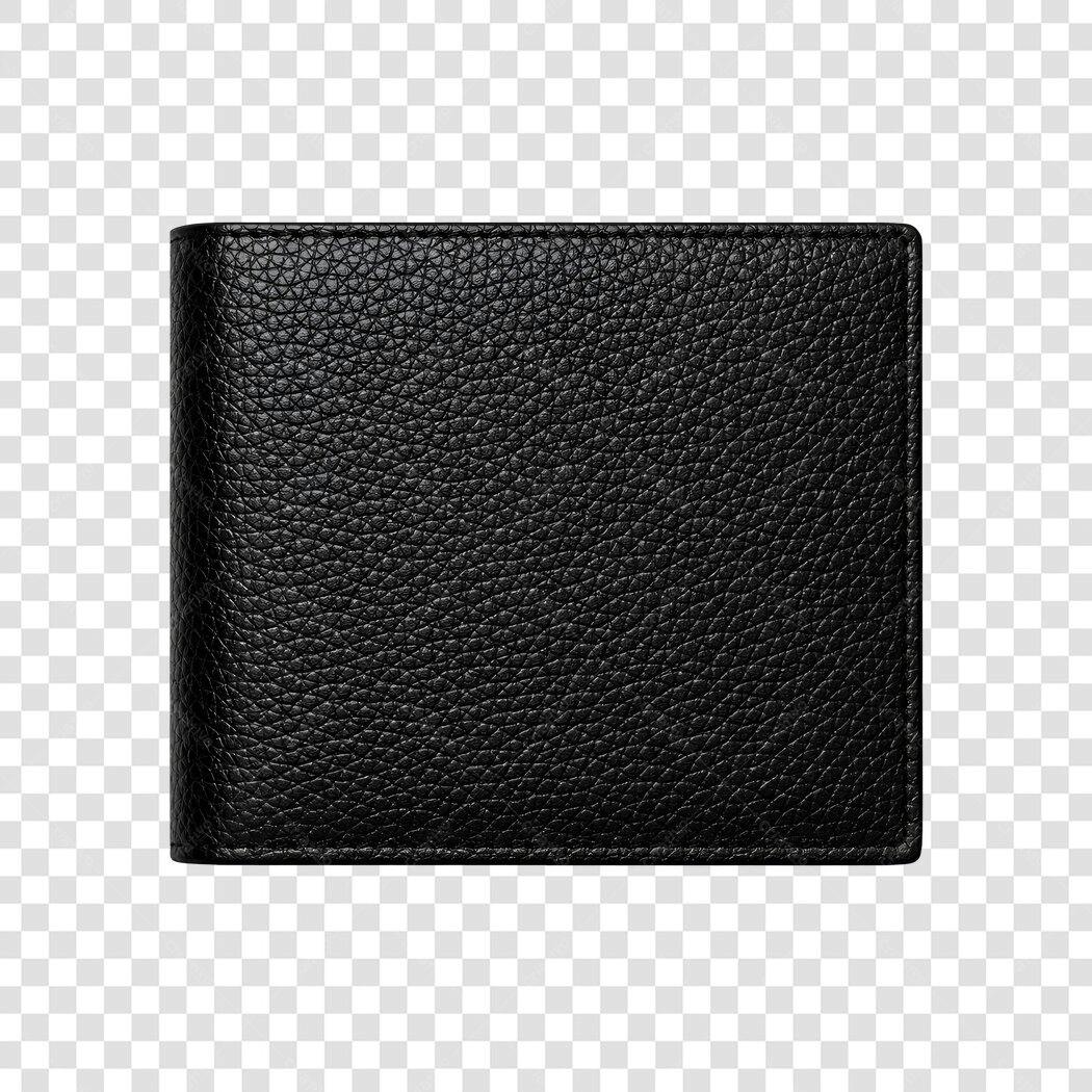 Foto Recortada Carteira Masculina Preta Couro PNG Fundo Transparente