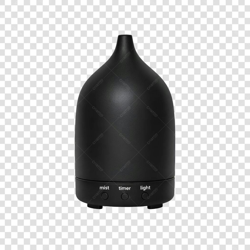 Foto Recortada Difusor Essencial Óleo Preto PNG Fundo Transparente