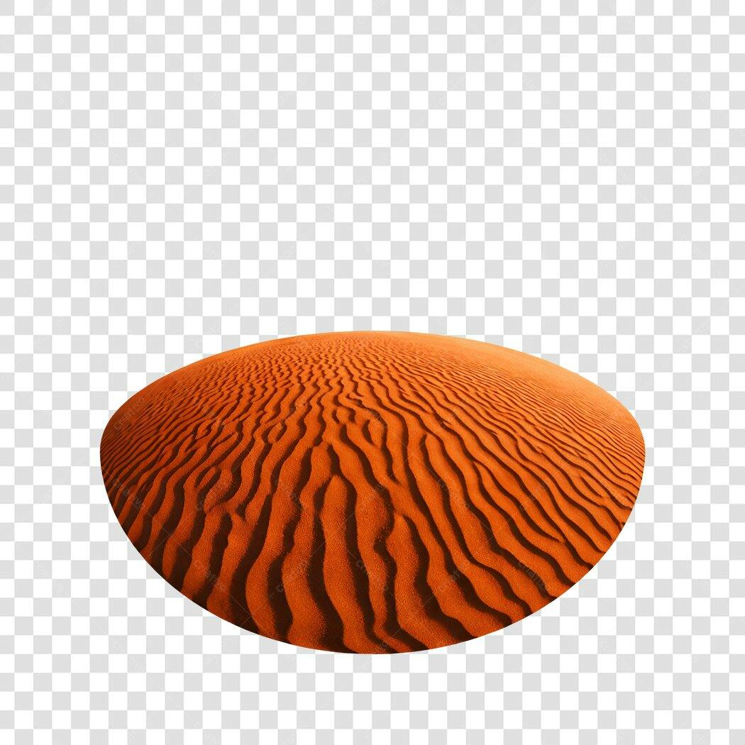 Foto Recortada Duna Deserto Areia Laranja PNG Fundo Transparente