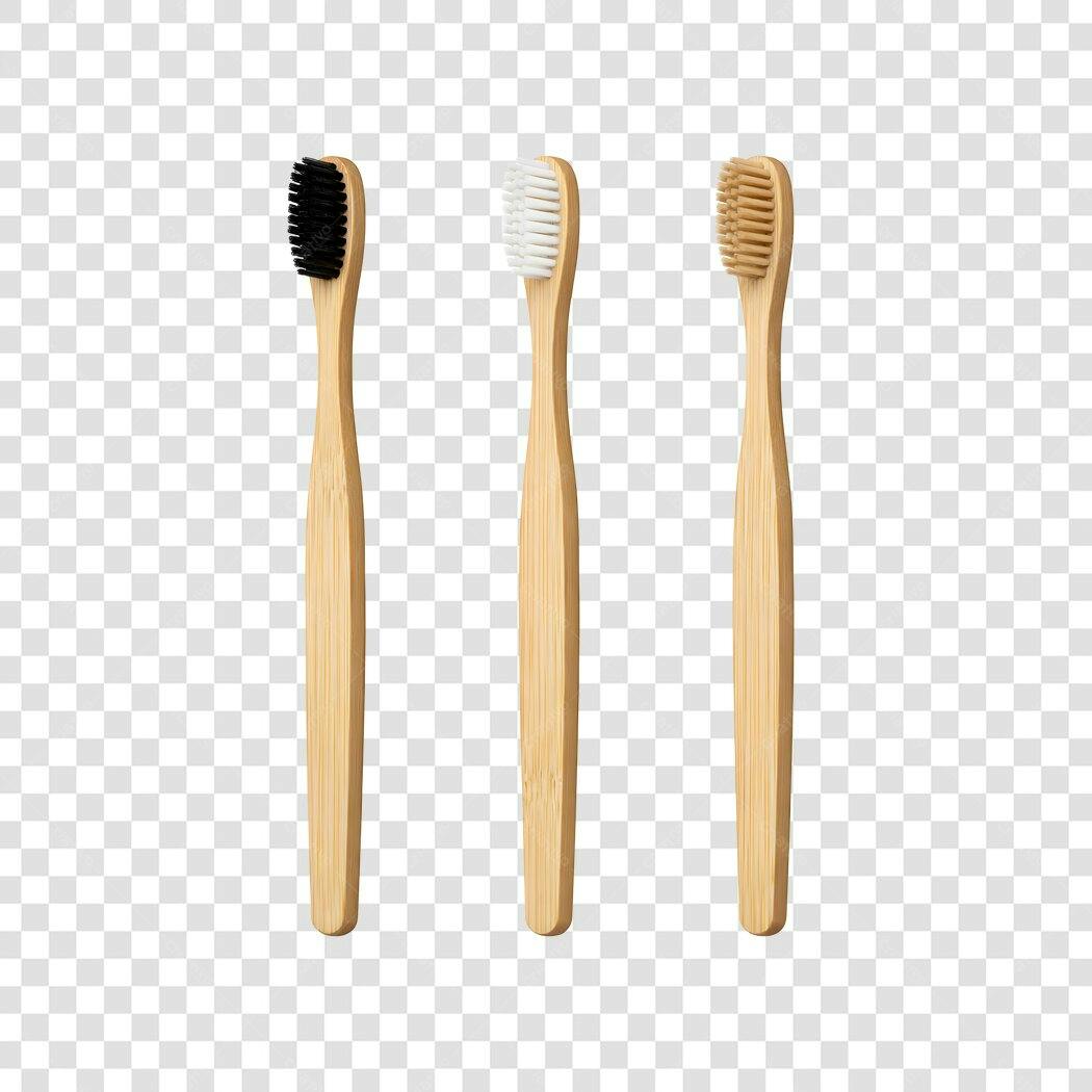 Foto Recortada Escovas de Dente Bambu Ecológicas PNG Fundo Transparente
