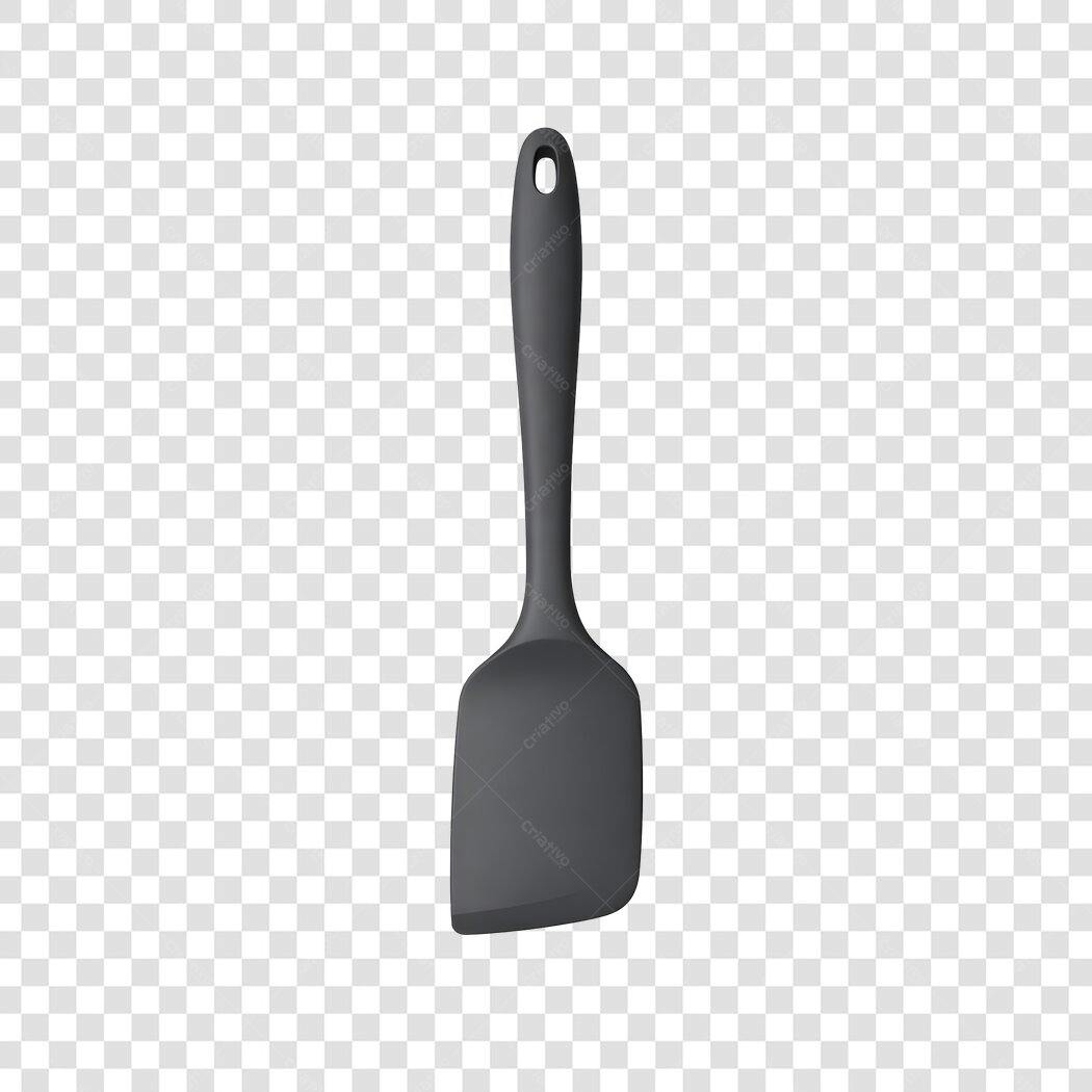 Foto Recortada Espátula de Silicone Cinza PNG Fundo Transparente