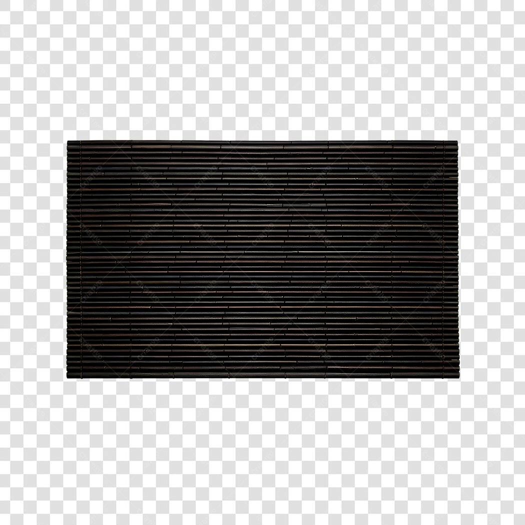 Foto Recortada Esteira Bambu Preta PNG Fundo Transparente