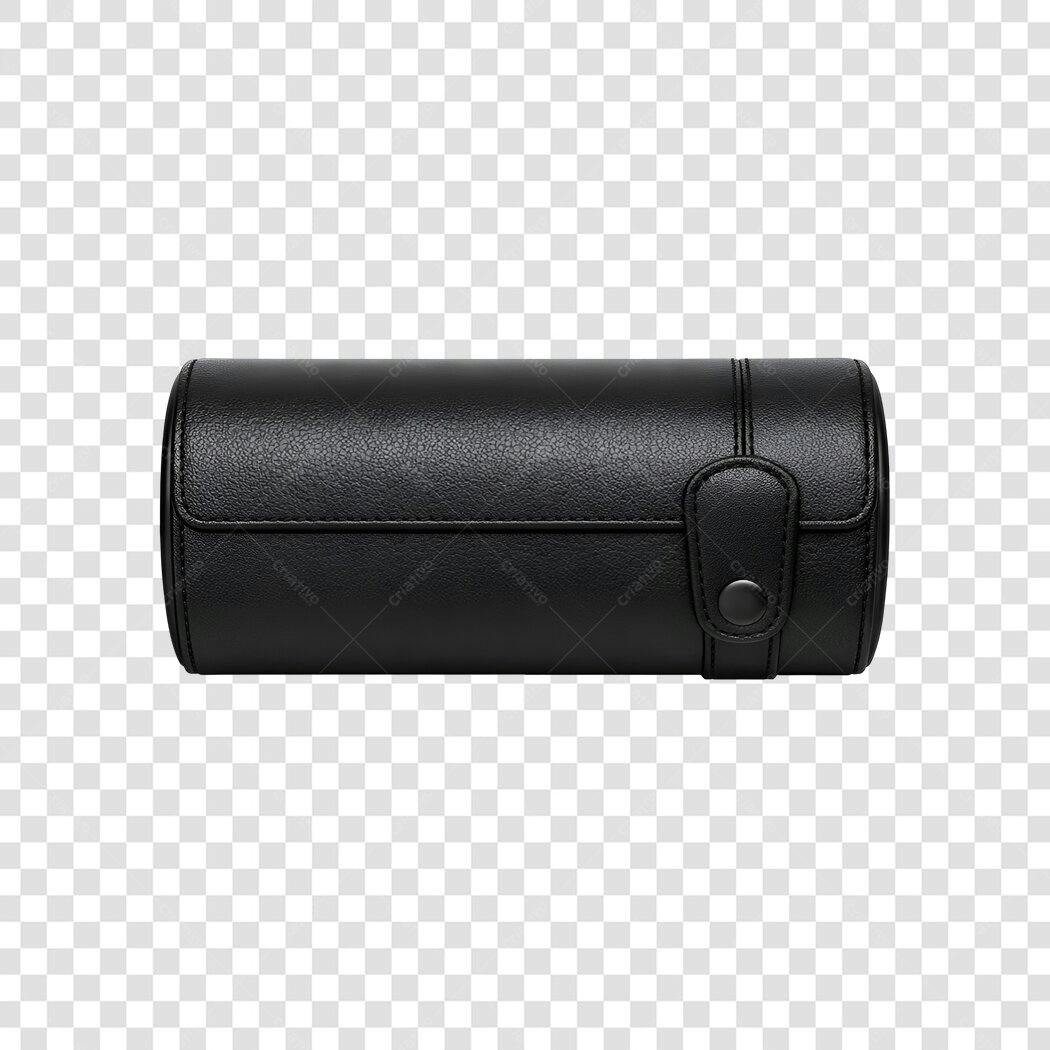 Foto Recortada Estojo Relógios Couro Preto PNG Fundo Transparente