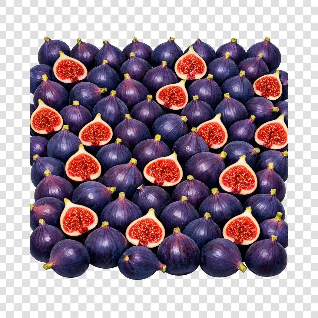 Foto Recortada Figos Roxos e Cortados PNG Fundo Transparente