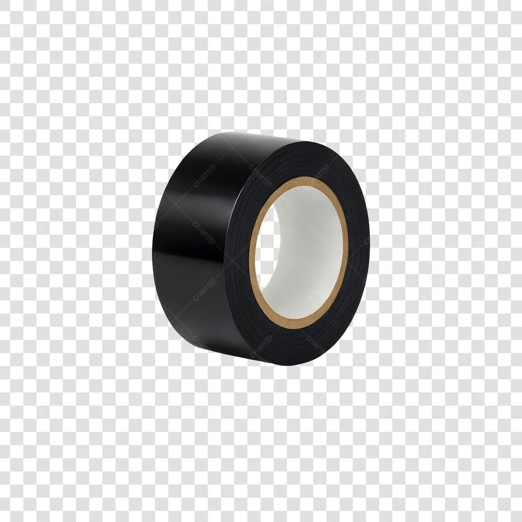 Foto Recortada Fita Isolante Preta PNG Fundo Transparente