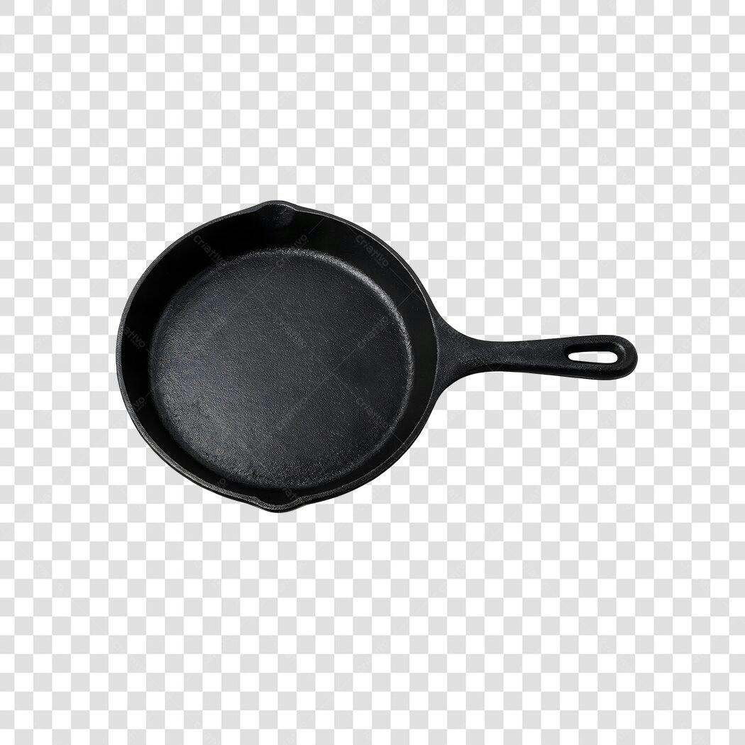 Foto Recortada Frigideira Ferro Fundido Preta PNG Fundo Transparente