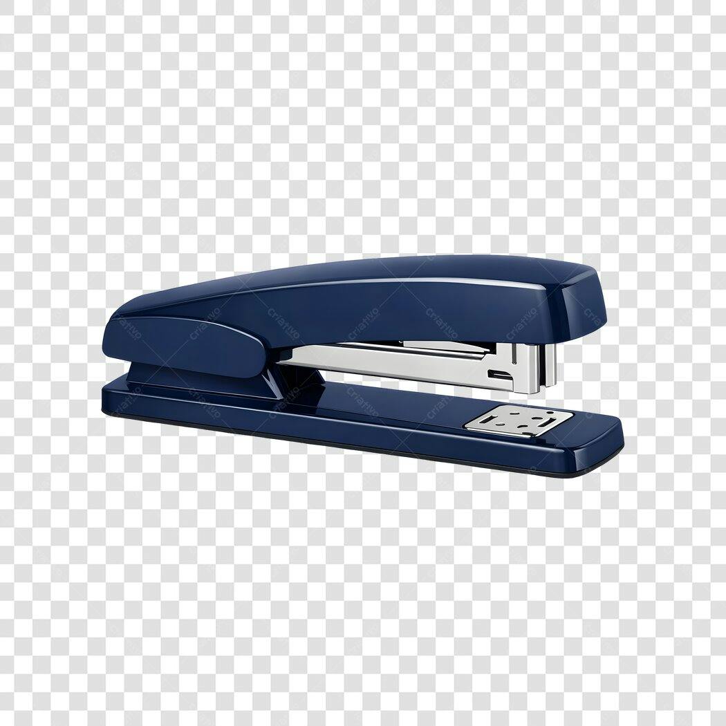 Foto Recortada Grampeador Azul Marinho Escritório PNG Fundo Transparente