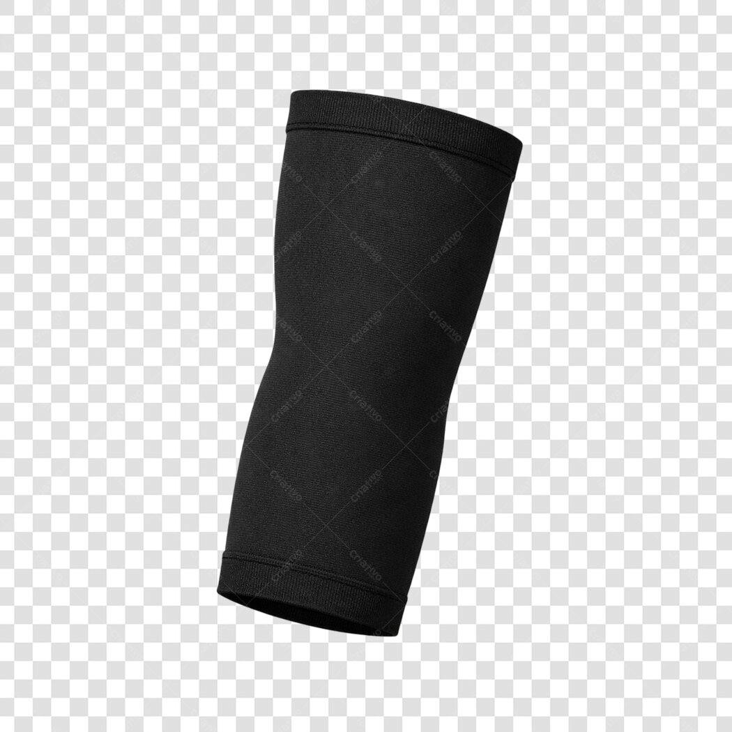 Foto Recortada Joelheira Esportiva Preta PNG Fundo Transparente