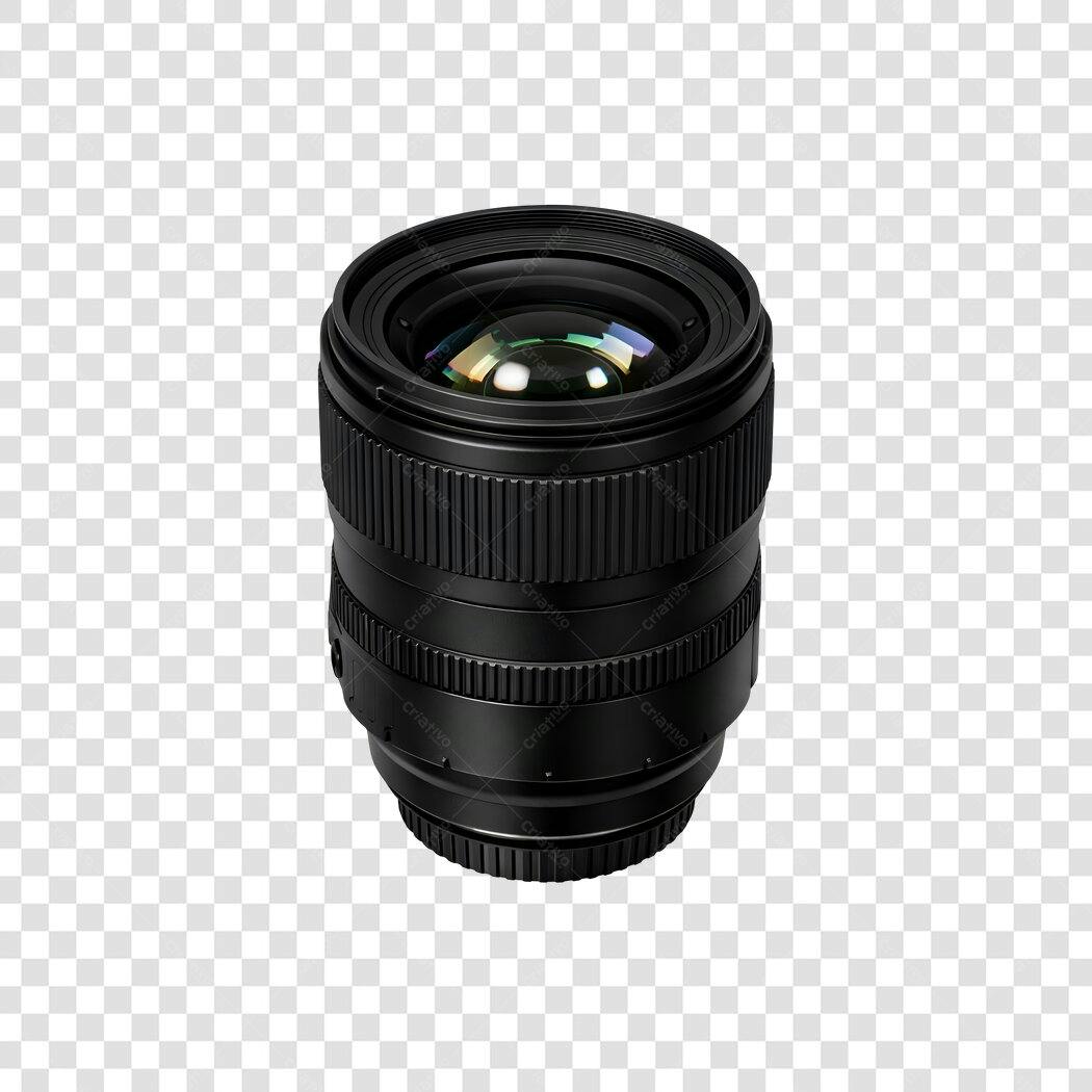 Foto Recortada Lente Câmera Fotográfica Preta PNG Fundo Transparente