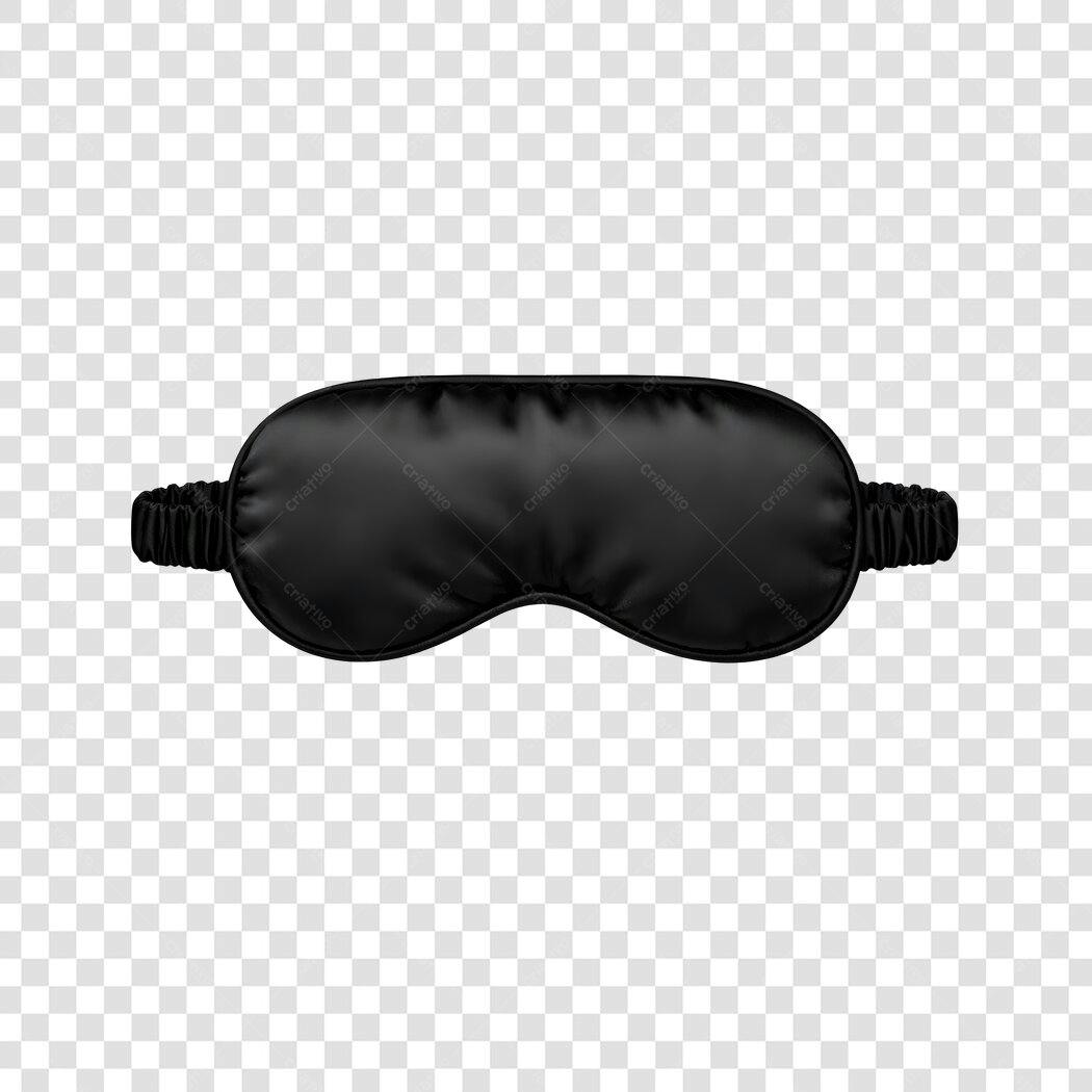 Foto Recortada Máscara de Dormir Preta PNG Fundo Transparente