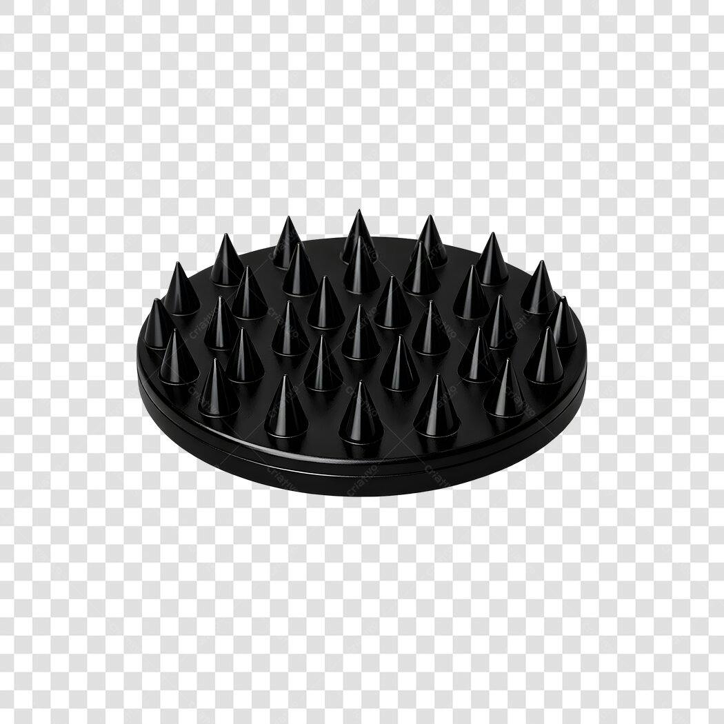 Foto Recortada Massageador Capilar Preto PNG Fundo Transparente