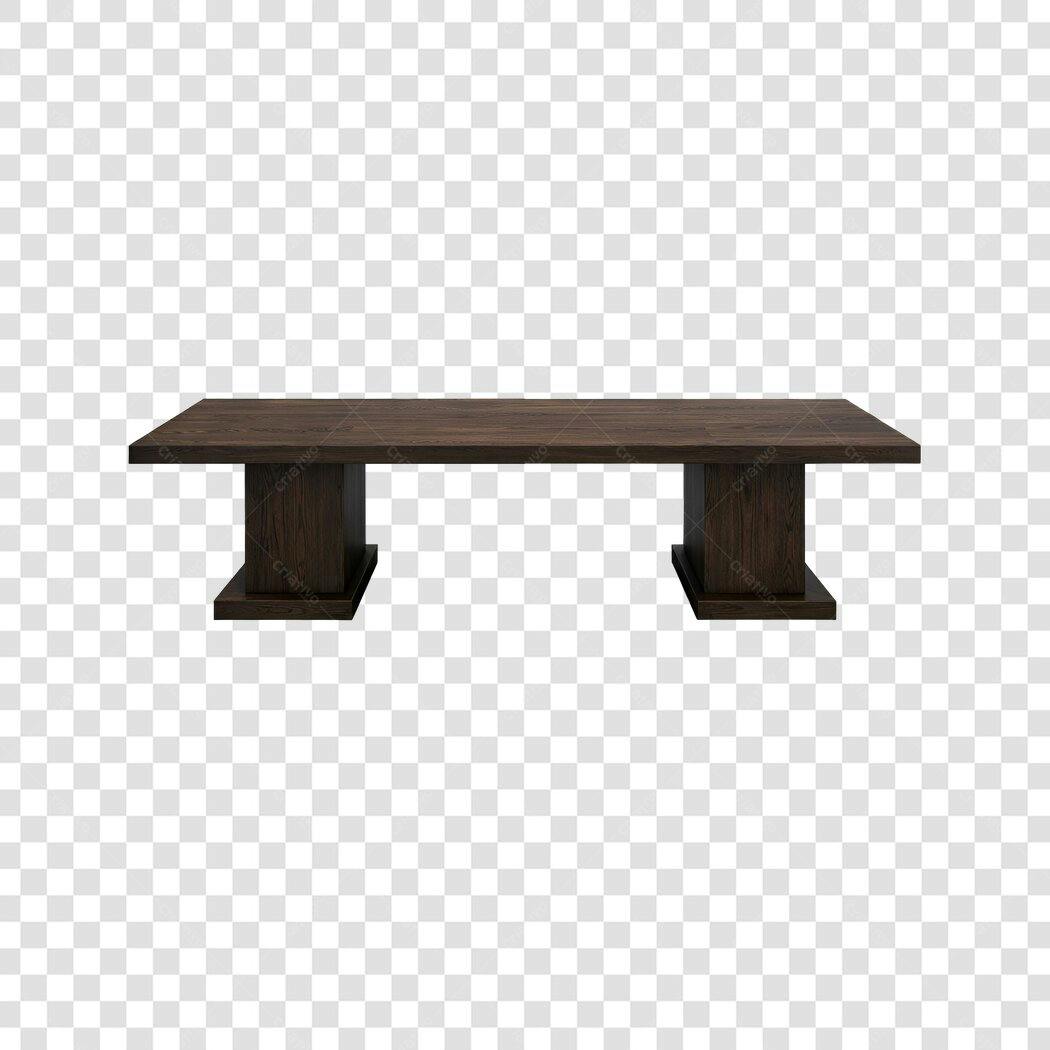 Foto Recortada Mesa de Jantar Madeira Rústica PNG Fundo Transparente