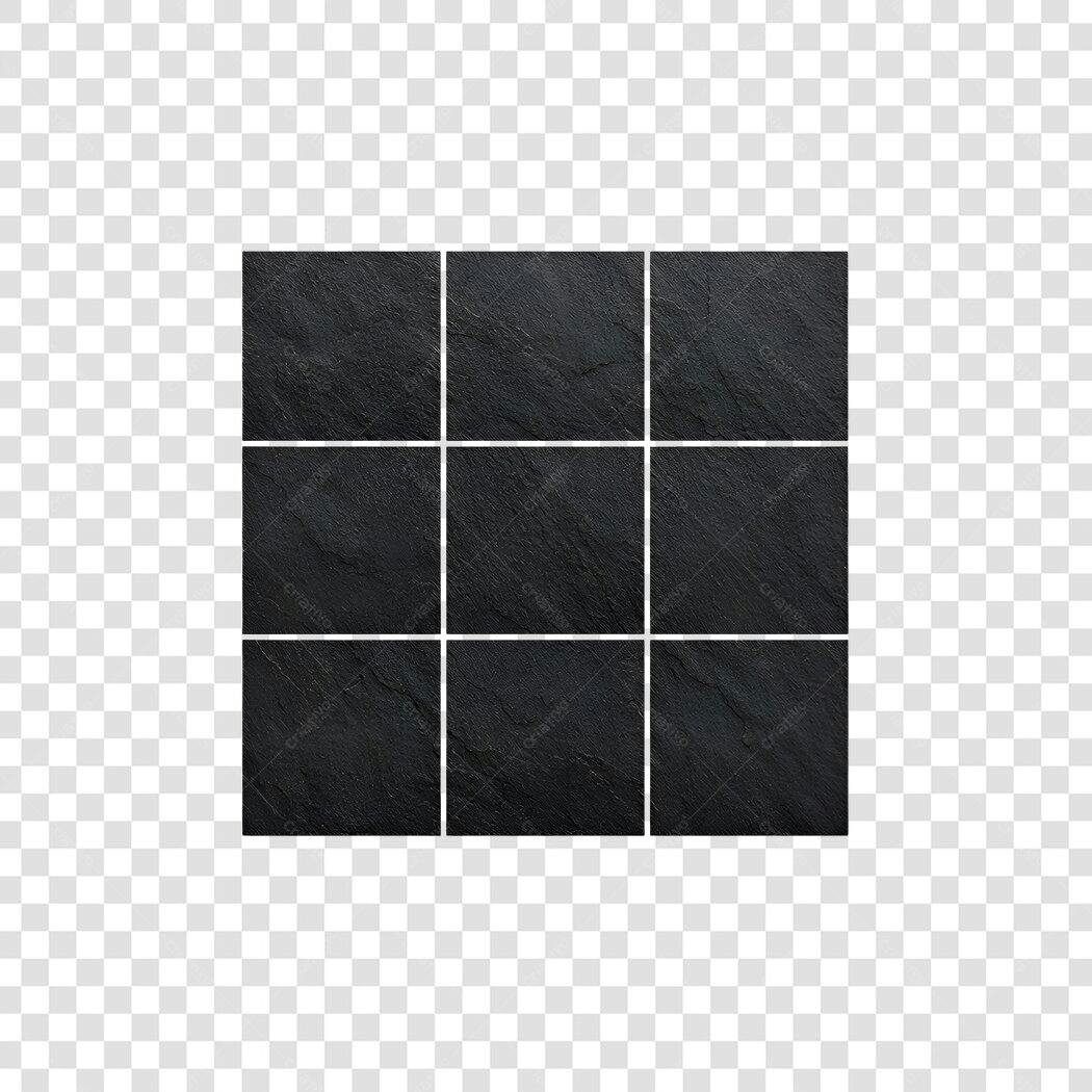 Foto Recortada Mosaico Azulejo Preto PNG Fundo Transparente
