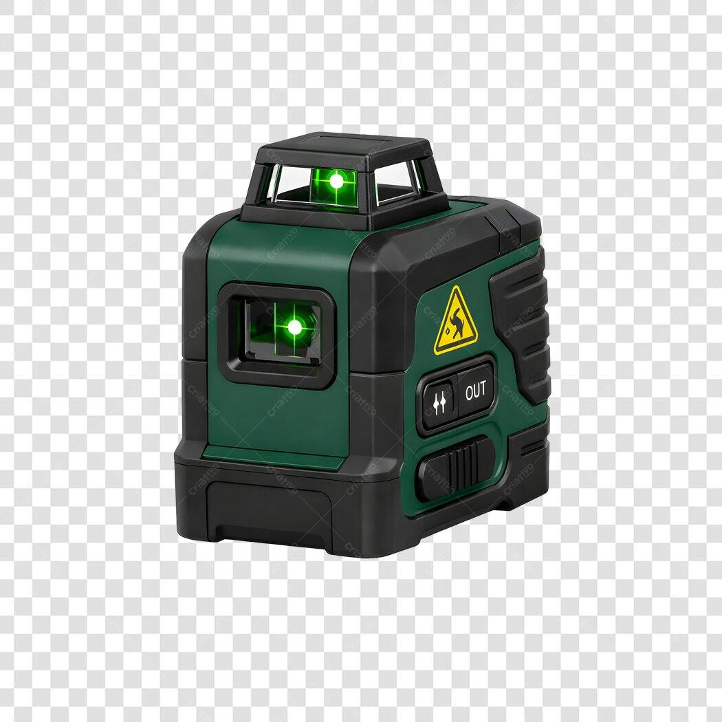 Foto Recortada Nível Laser Verde Ferramenta Construção PNG Fundo Transparente