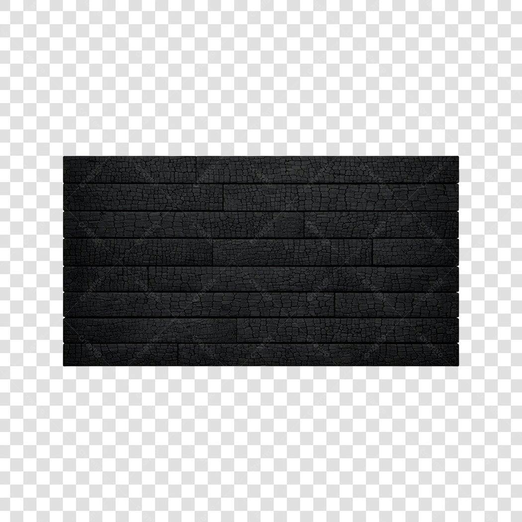 Foto Recortada Parede Madeira Queimada Preta PNG Fundo Transparente