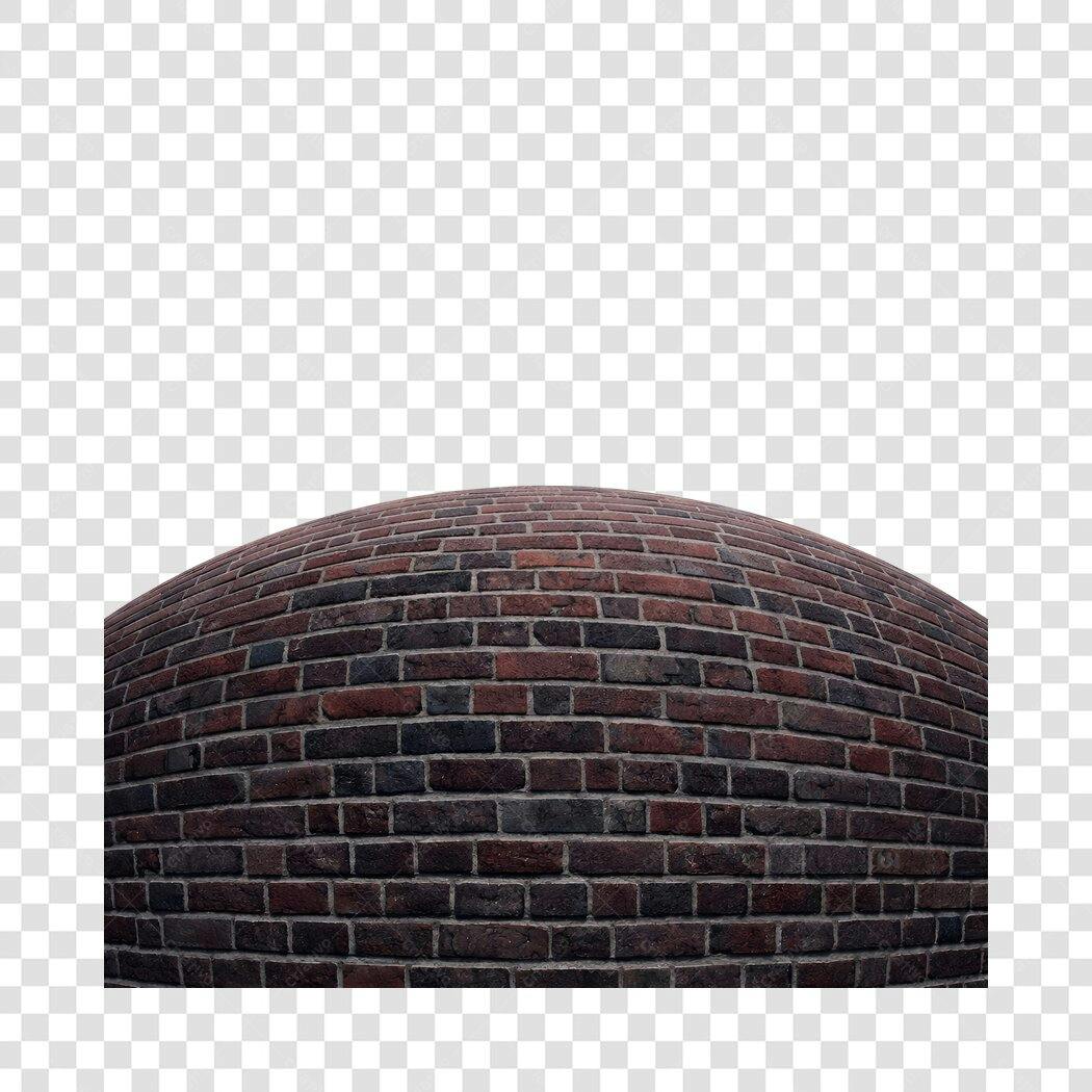 Foto Recortada Parede Tijolos Curva PNG Fundo Transparente