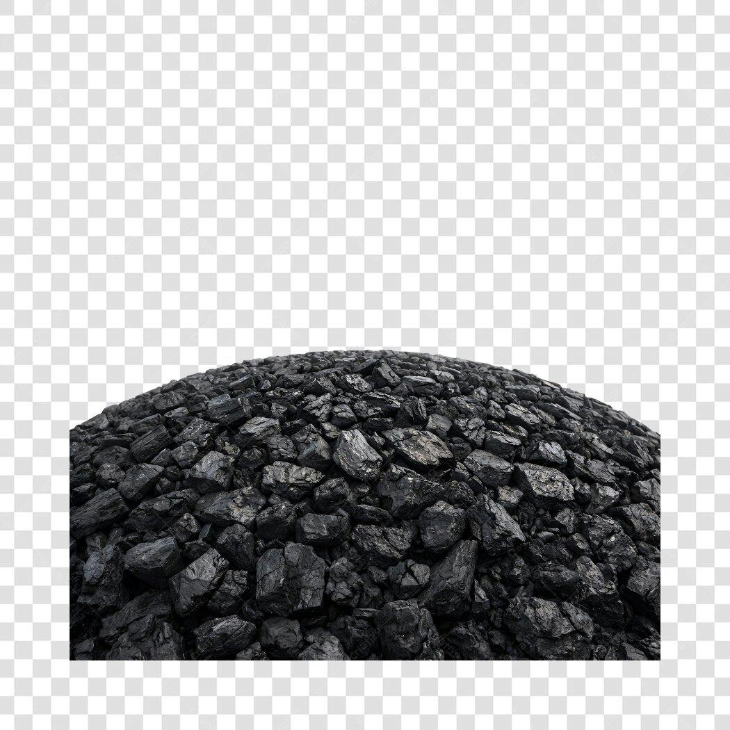 Foto Recortada Pilha de Carvão Mineral PNG Fundo Transparente