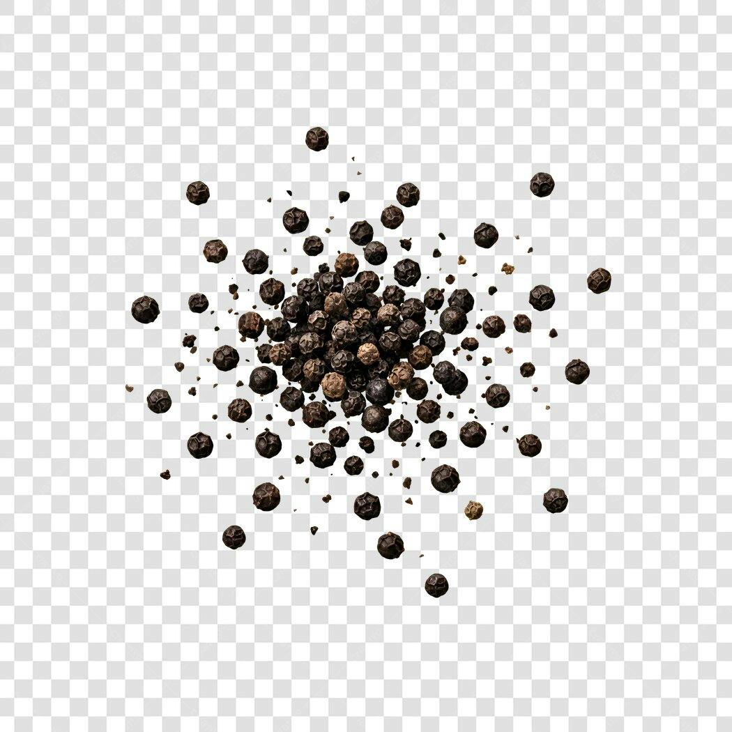 Foto Recortada Pimenta do Reino Preta PNG Fundo Transparente
