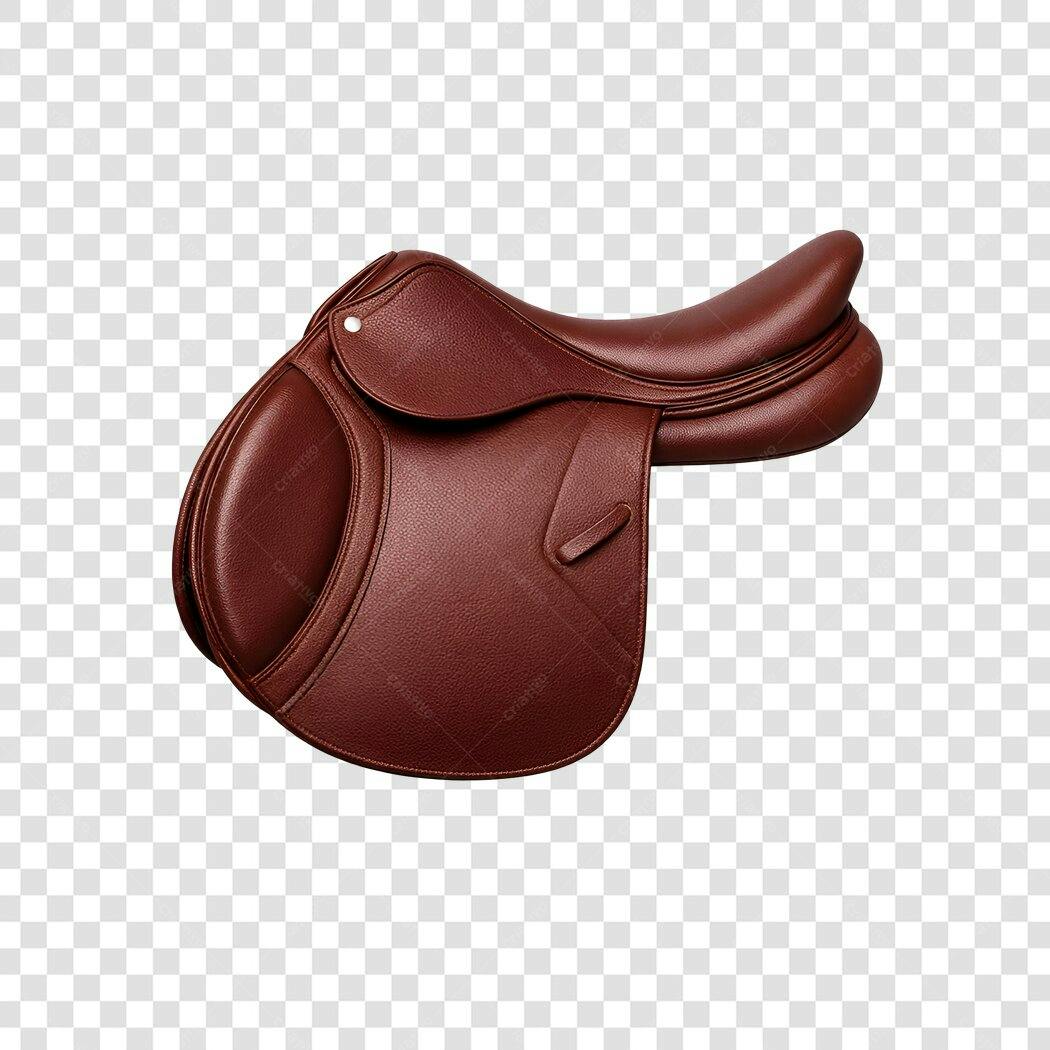 Foto Recortada Sela de Cavalo Marrom PNG Fundo Transparente