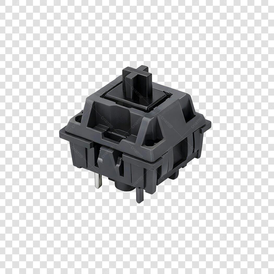 Foto Recortada Switch Teclado Mecânico Preto PNG Fundo Transparente