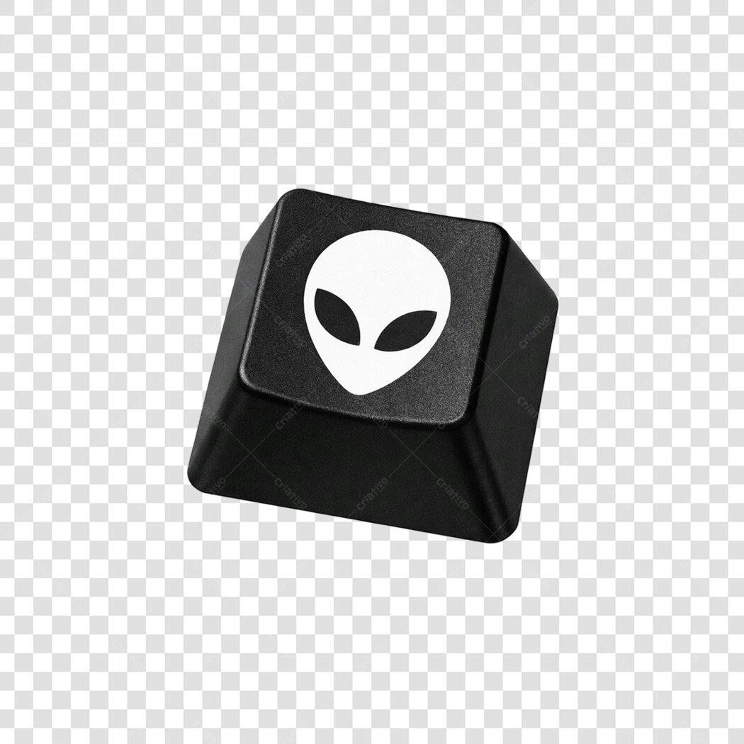Foto Recortada Tecla Alienware Teclado Gamer PNG Fundo Transparente