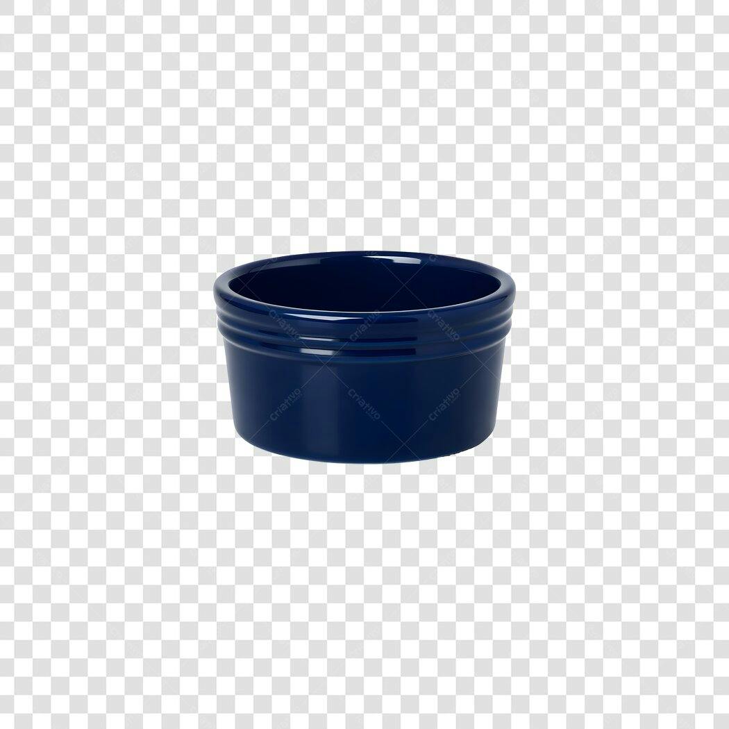 Foto Recortada Tigela Azul Marinho Cerâmica PNG Fundo Transparente