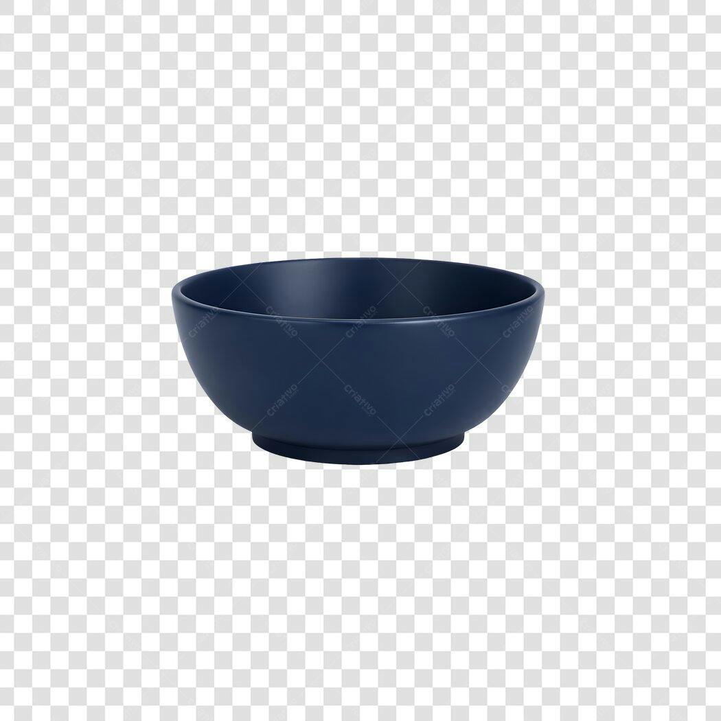 Foto Recortada Tigela Azul Marinho Cerâmica PNG Fundo Transparente