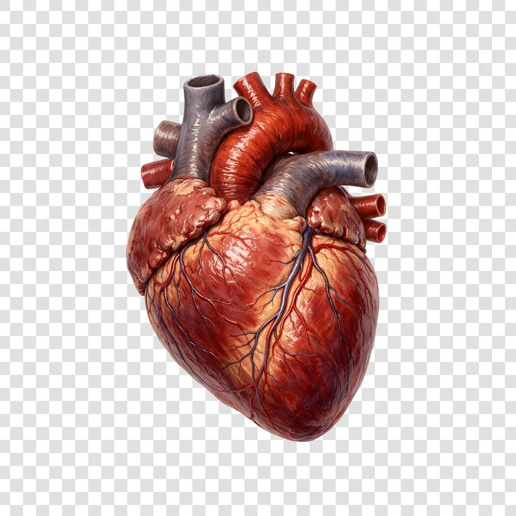 Ilustração Coração Humano Anatomia PNG Fundo Transparente