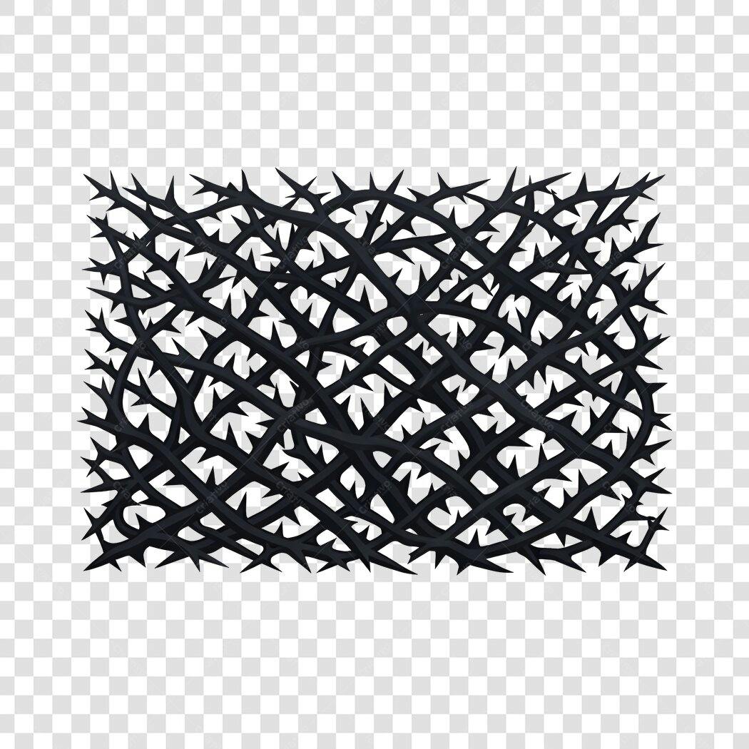 Ilustração Espinhos Fundo Transparente PNG Textura Escura