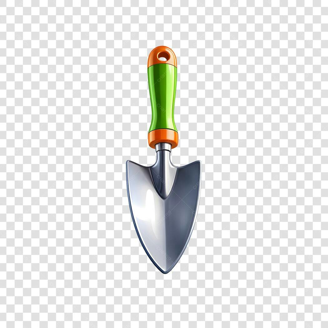 Ilustração Pá Pá de Jardim Verde Laranja PNG Fundo Transparente