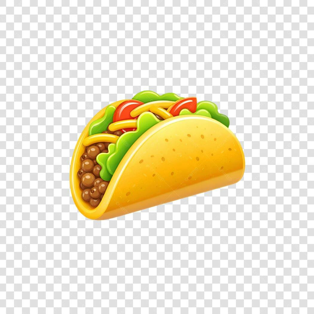 Ilustração Tacos Mexicanos Comida Fast Food PNG Fundo Transparente