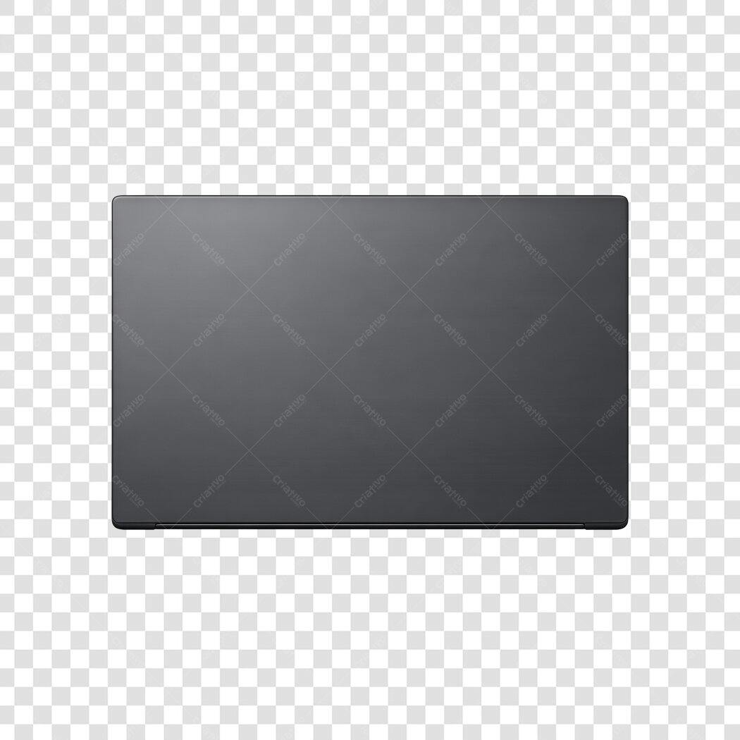 Mockup Notebook Fechado Cinza Escuro PNG Fundo Transparente