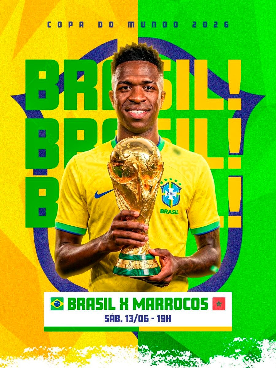 Post Instagram Copa do Mundo 2026 Brasil PSD Editável