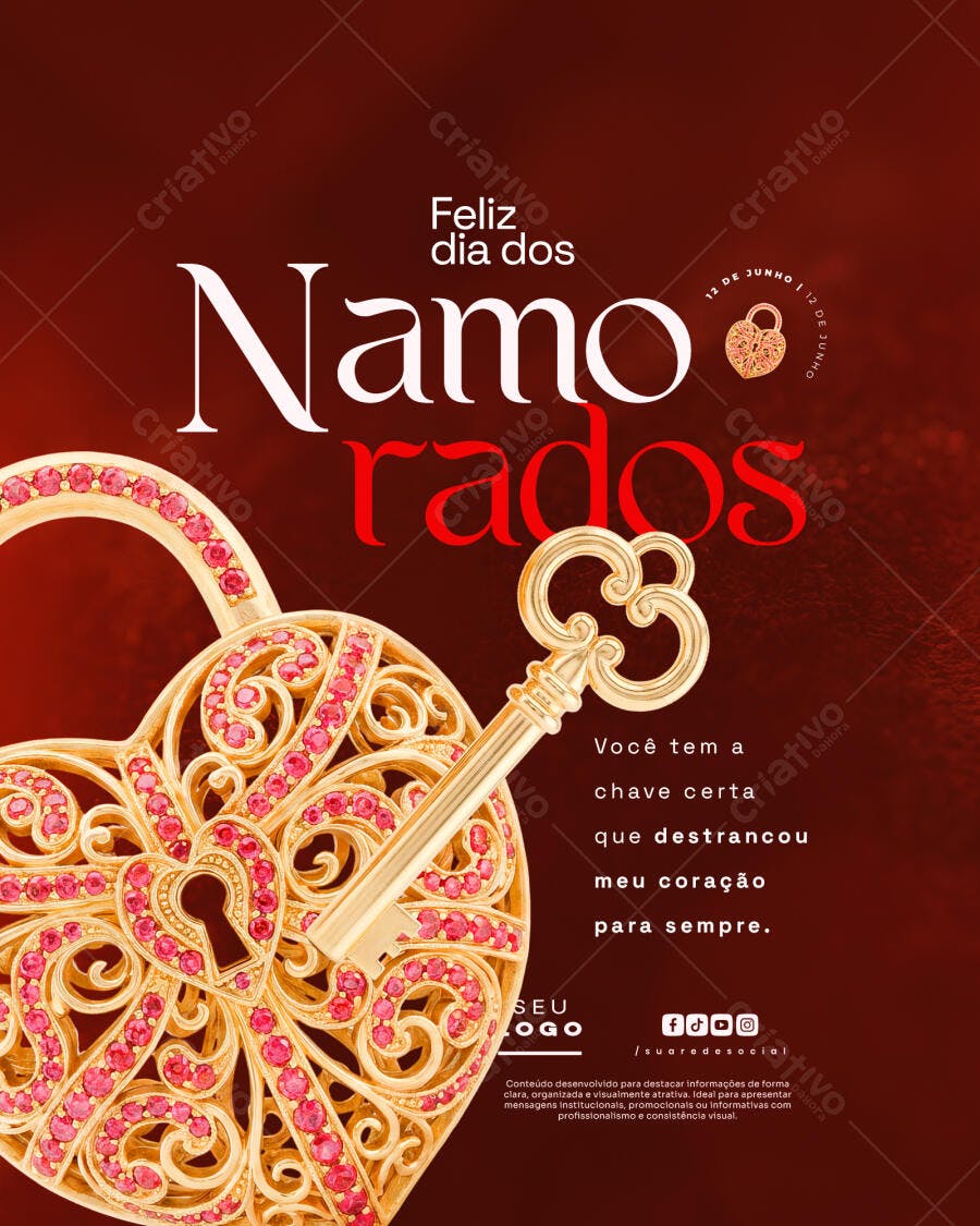 Post Instagram Dia dos Namorados Joalheria PSD Editável