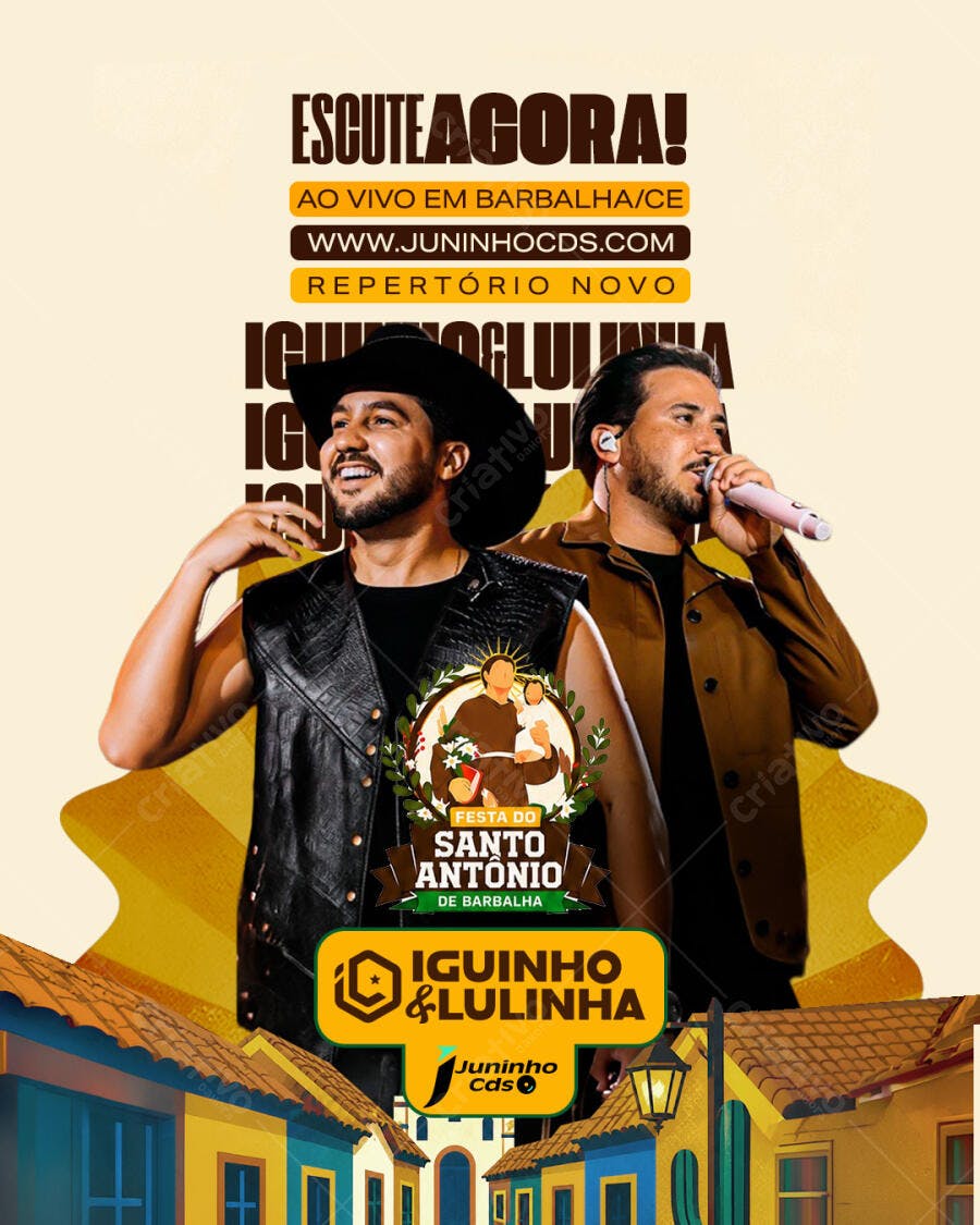 Post Instagram Festa Santo Antônio Barbalha PSD Editável