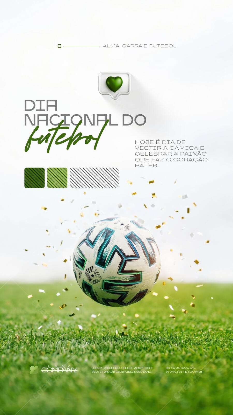 Story Dia Nacional do Futebol PSD Editável