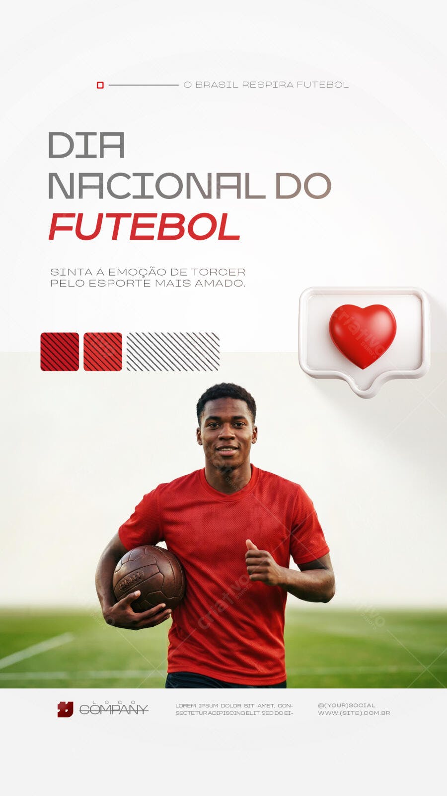 Story Instagram Dia Nacional do Futebol PSD Editável