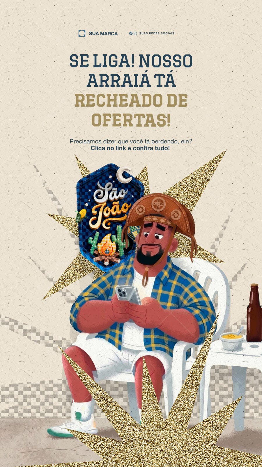 Story Instagram São João Arraial Ofertas PSD Editável