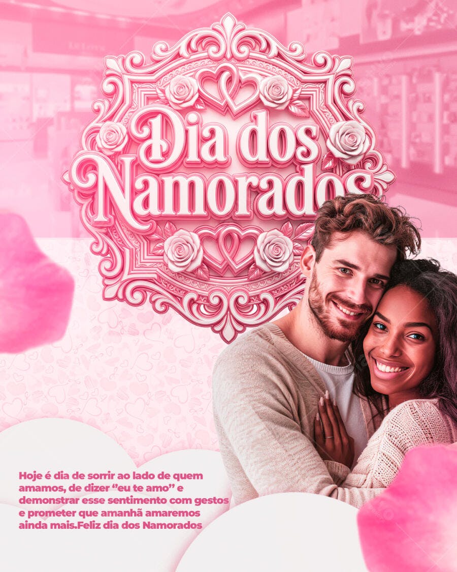 Post Instagram Dia dos Namorados 12 de Junho PSD Editável