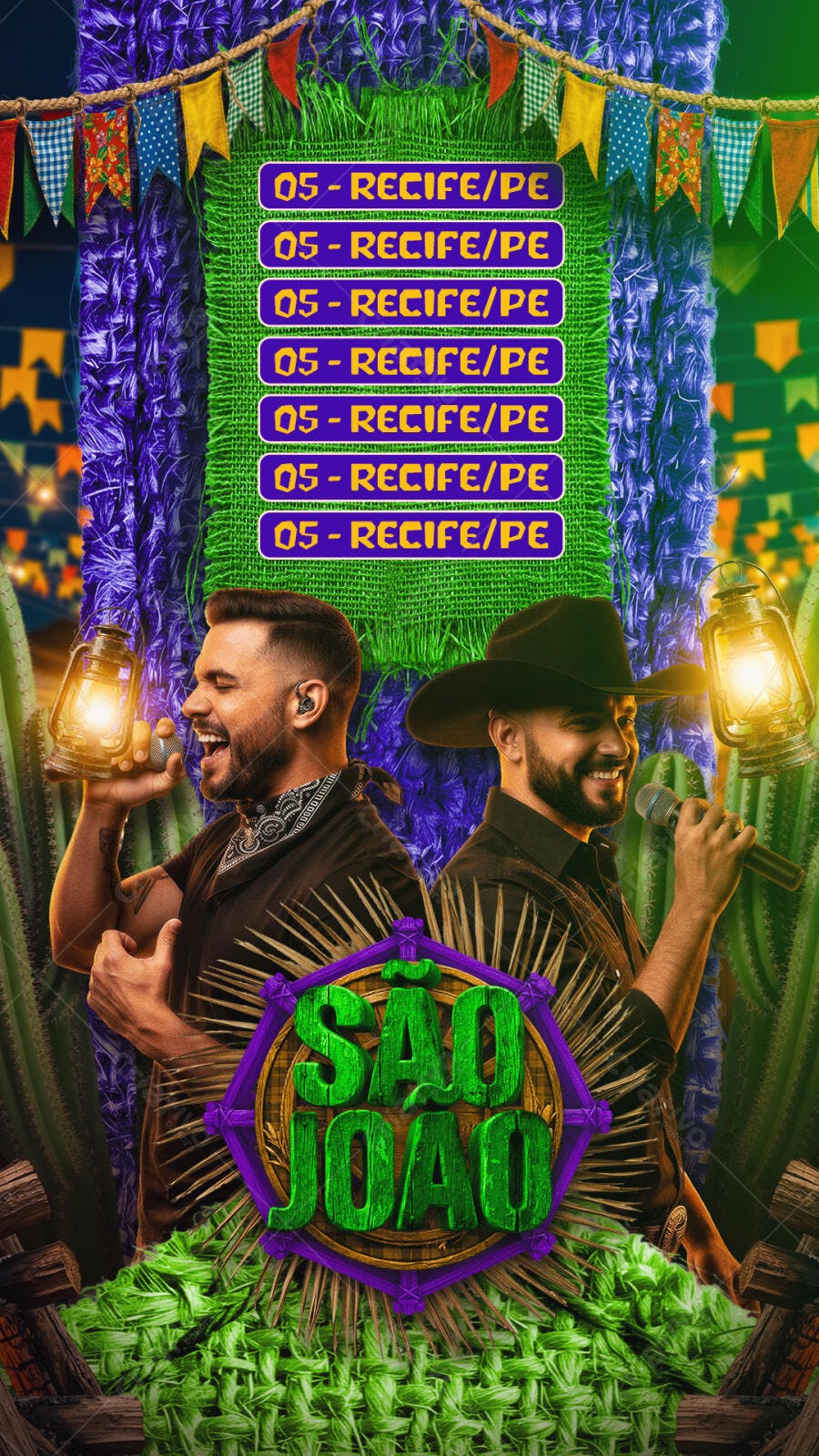 Flyer São João Festa Junina Forró PSD Editável