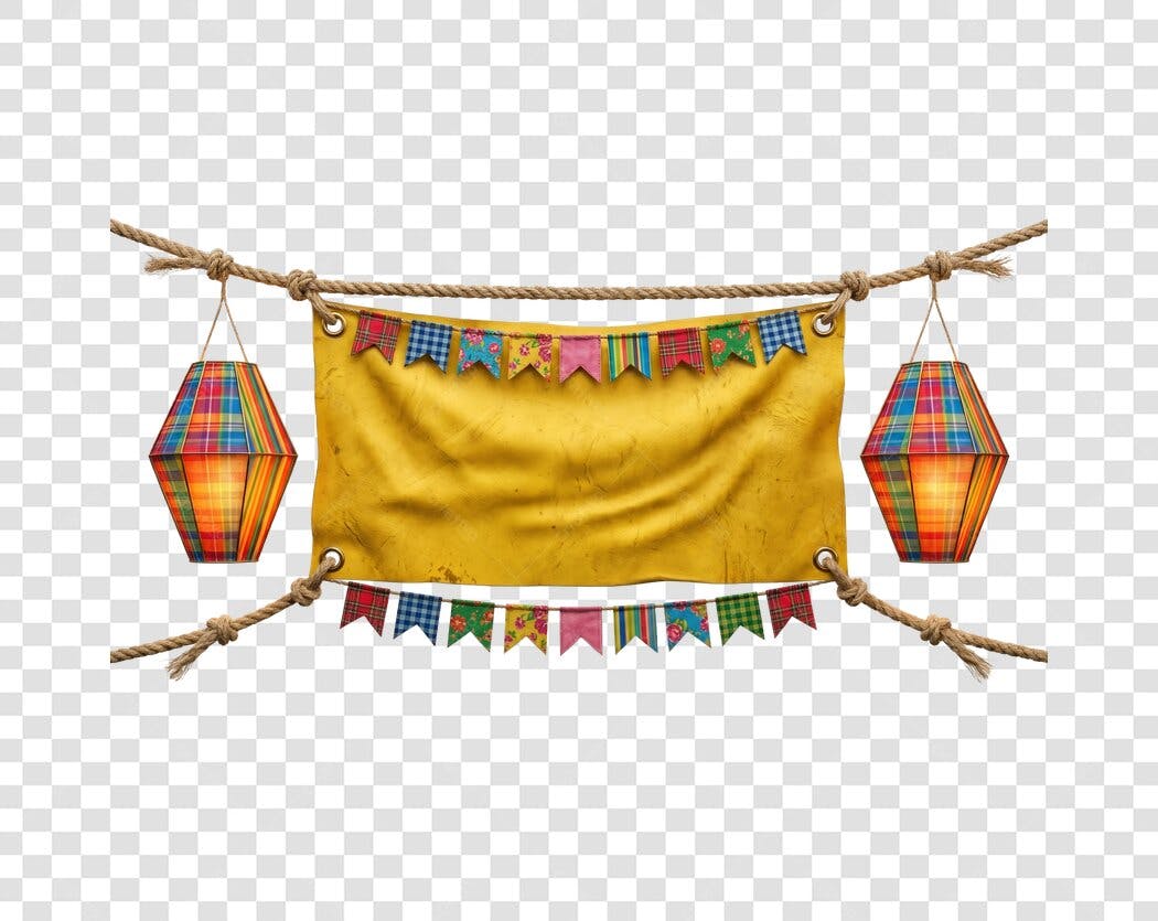 Elemento Decorativo Festa Junina Arraial Junho PNG Fundo Transparente