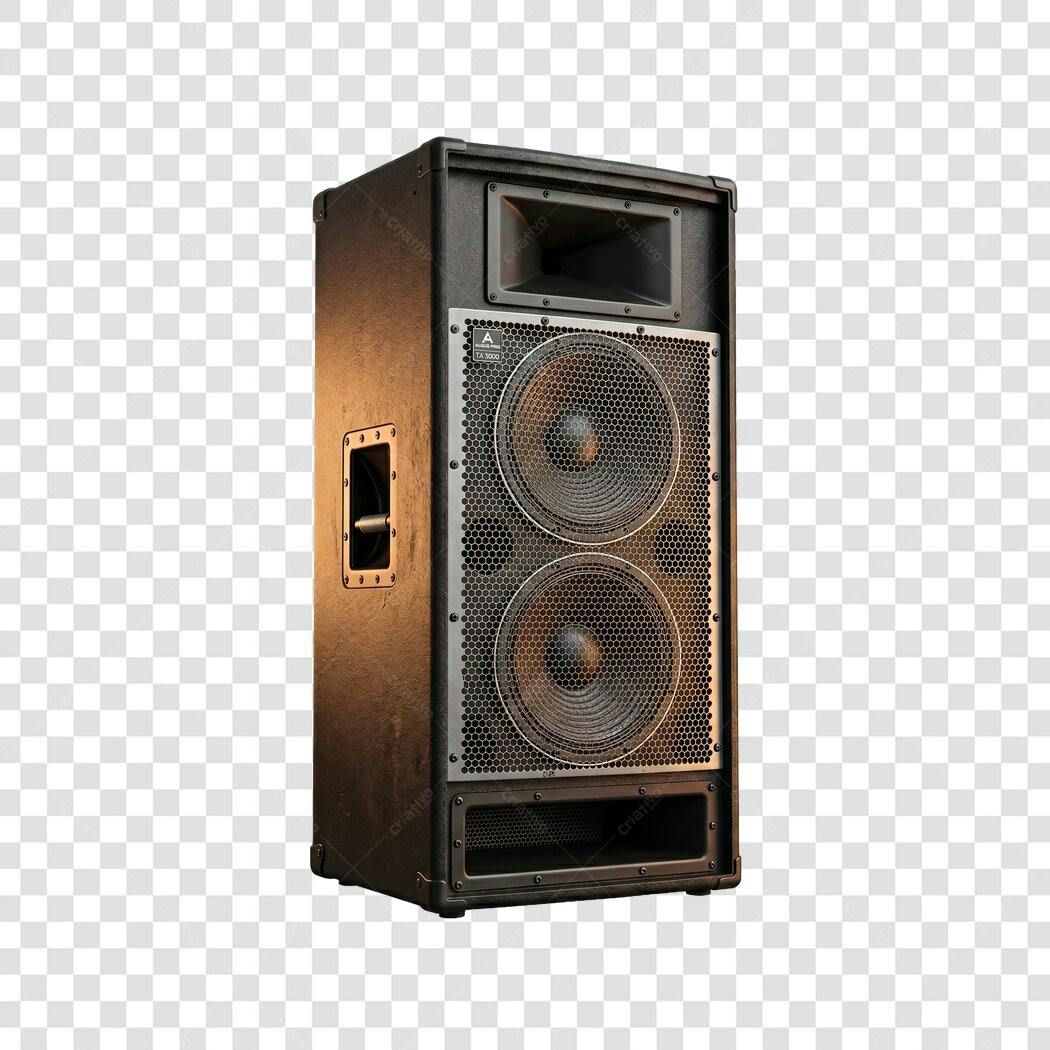 Foto Recortada Caixa de Som Profissional PNG Fundo Transparente