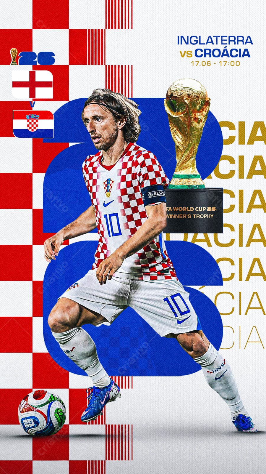 Post Instagram Copa do Mundo Futebol PSD Editável