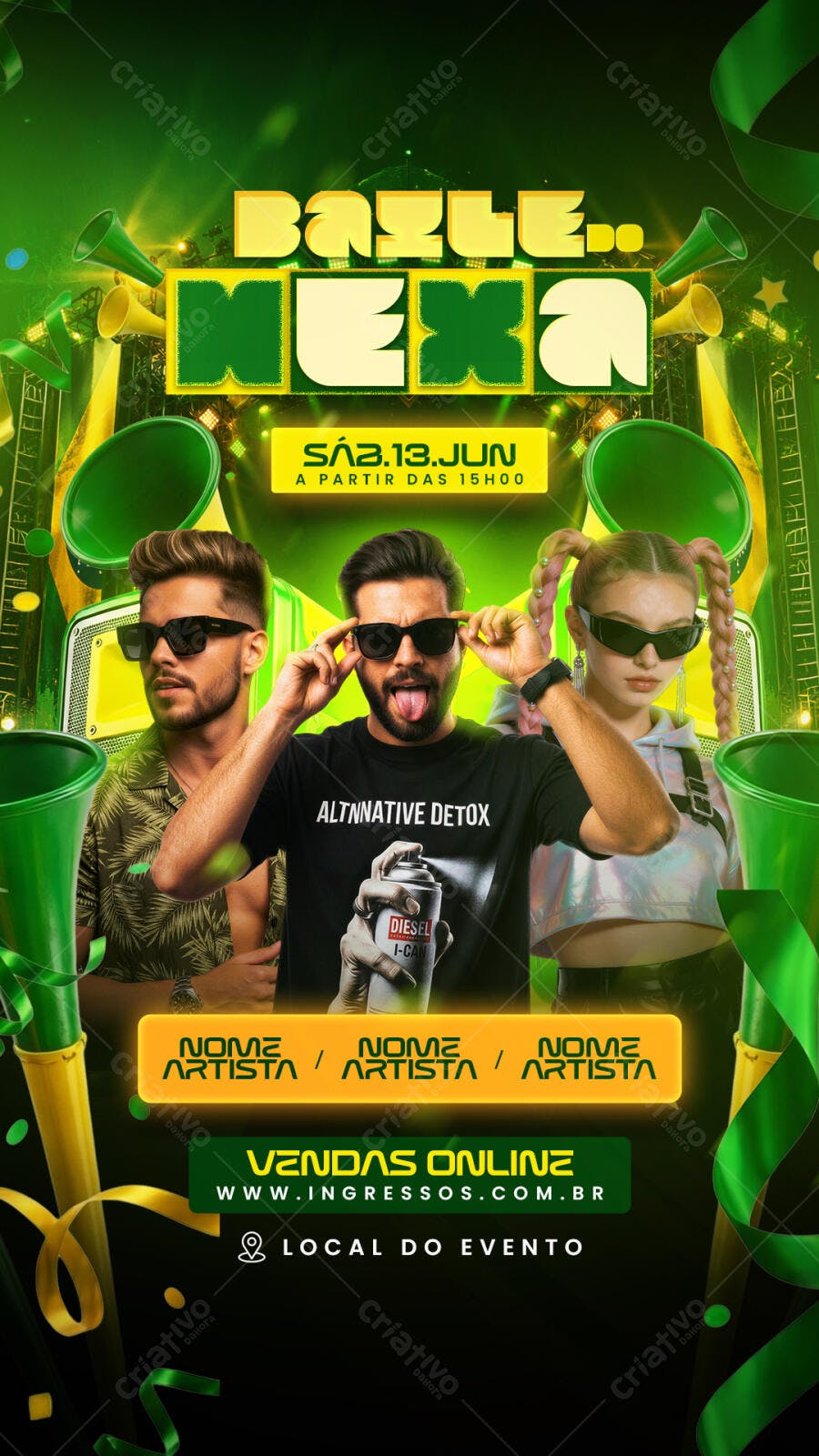 Story Instagram Baile Nexa Festa Junina Junho PSD Editável